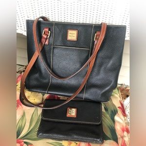 Dooney & Bourke Leather Lexington Tote Bag with Wristlet Wallet